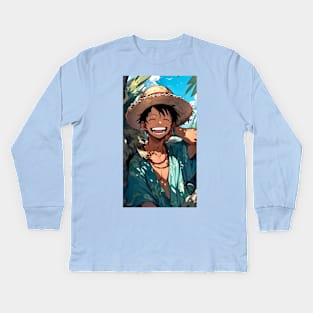 One piece Kids Long Sleeve T-Shirt